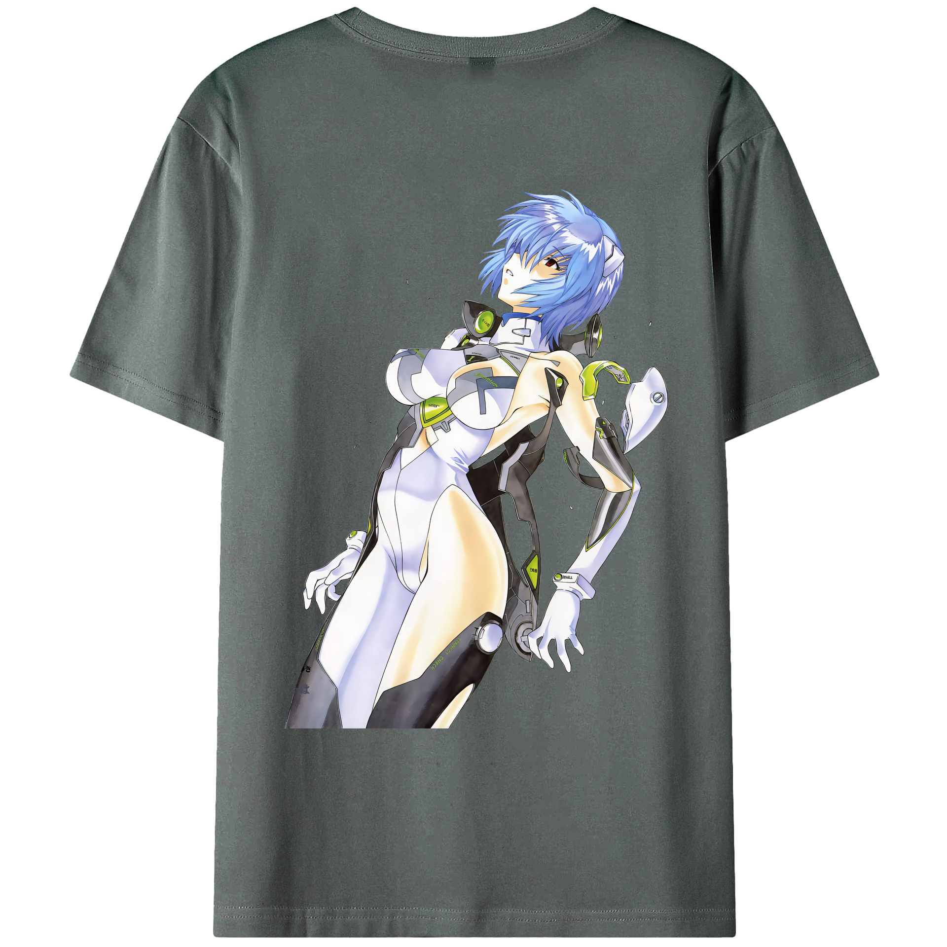 （画像用） EVA 新世紀エヴァンゲリオン 綿100％ メンズ半袖Tシャツ（バックプリント） 通気性